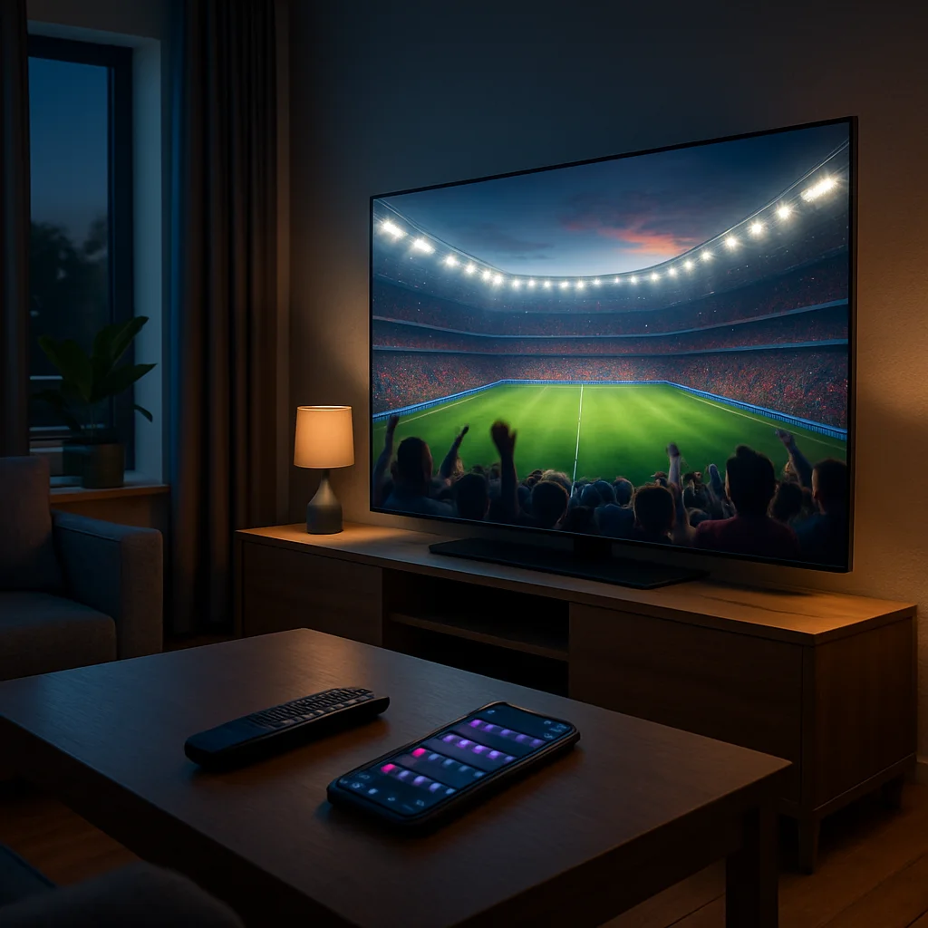 Best IPTV for World Cup streaming 2026 displayed on a 4K TV showing a live soccer match